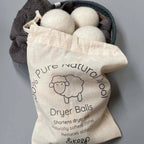 &Keep Wool Dryer Balls (Cream - Set of 3 & Bag)