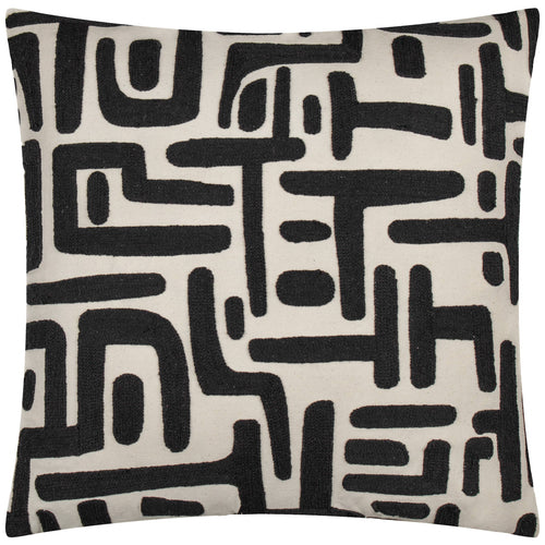 Brooke Embroidered Cotton Cushion Mono (45 x 45 cm)