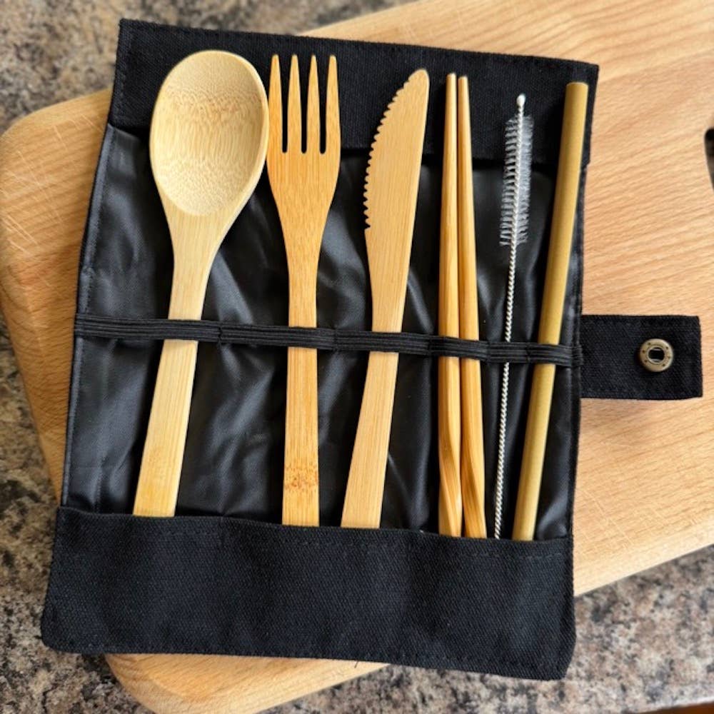 &Keep Bamboo Cutlery Set (Black)