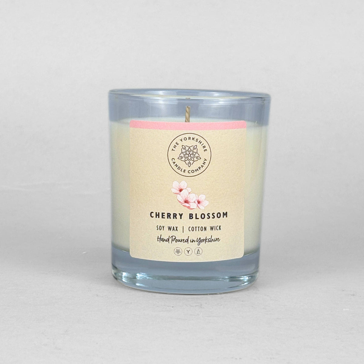 Cherry Blossom Glass Tumbler | Scented Candle | Soy Wax
