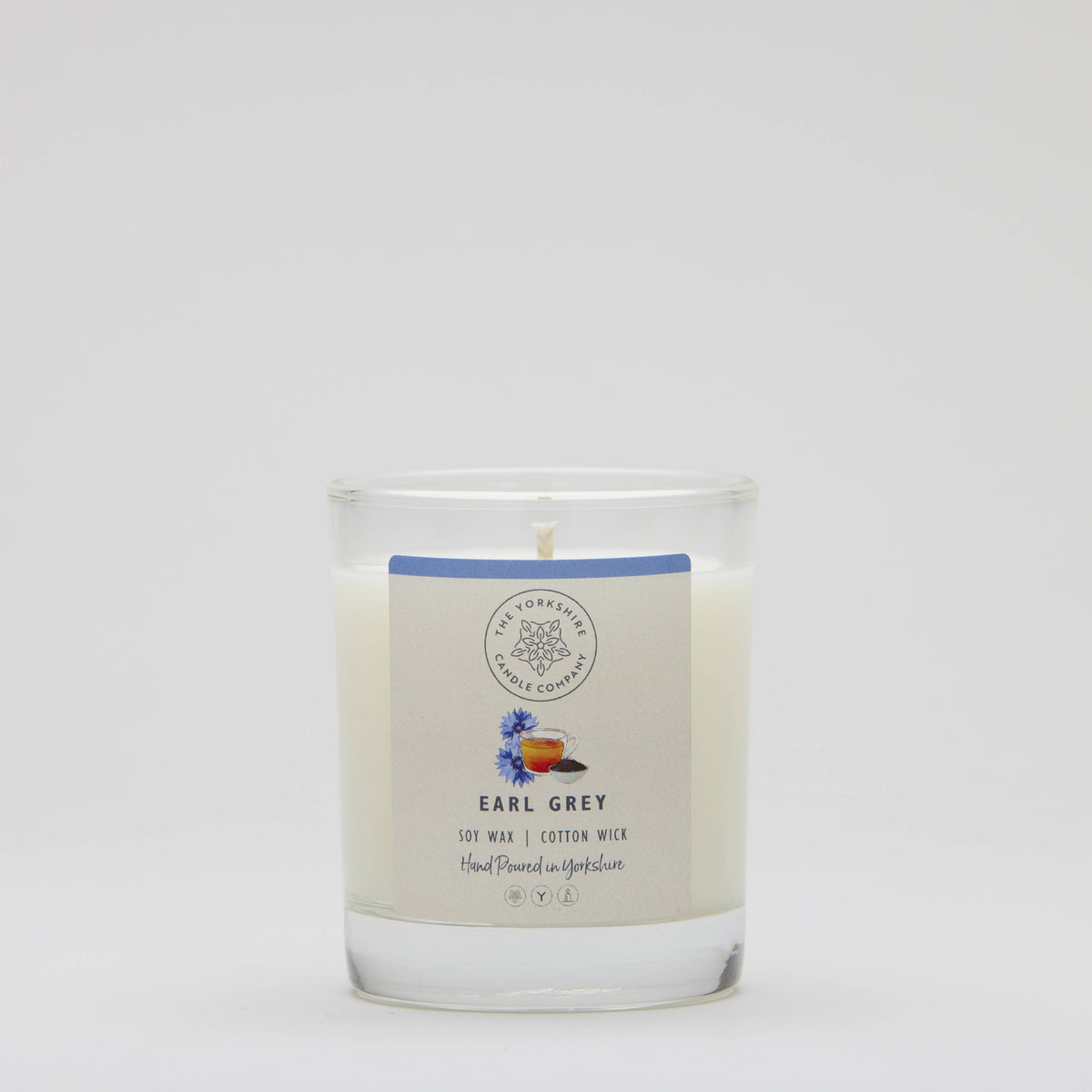 Earl Grey Glass Tumbler | Scented Candle | Soy Wax