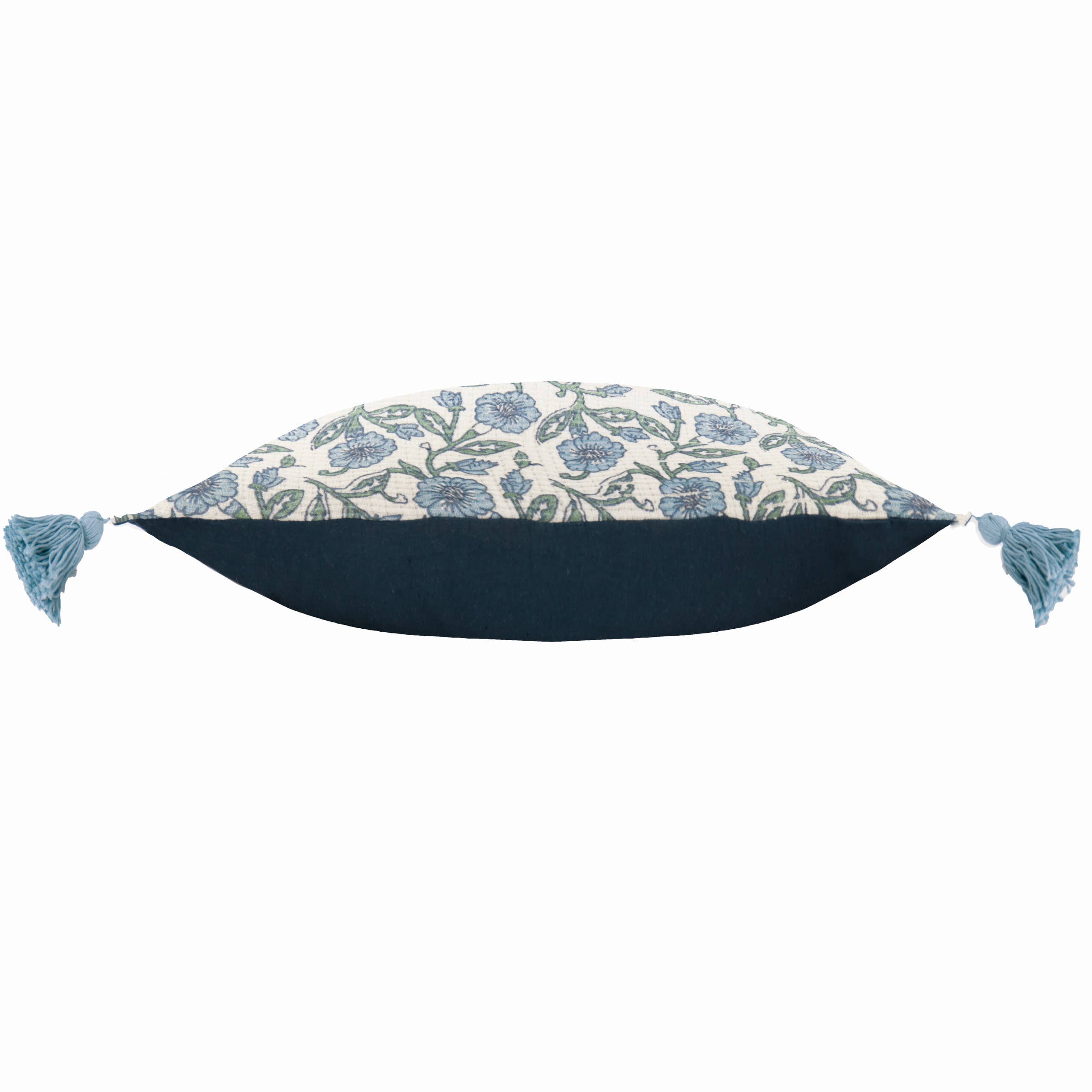 Delphine Floral Tasselled Cushion Delph Blue (40 x 60 cm)