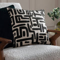 Brooke Embroidered Cotton Cushion Mono (45 x 45 cm)