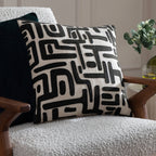 Brooke Embroidered Cotton Cushion Mono (45 x 45 cm)