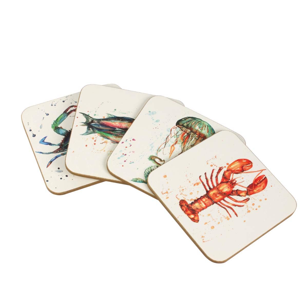 Meg Hawkins Coastal Creatures Coasters (Set of 4)