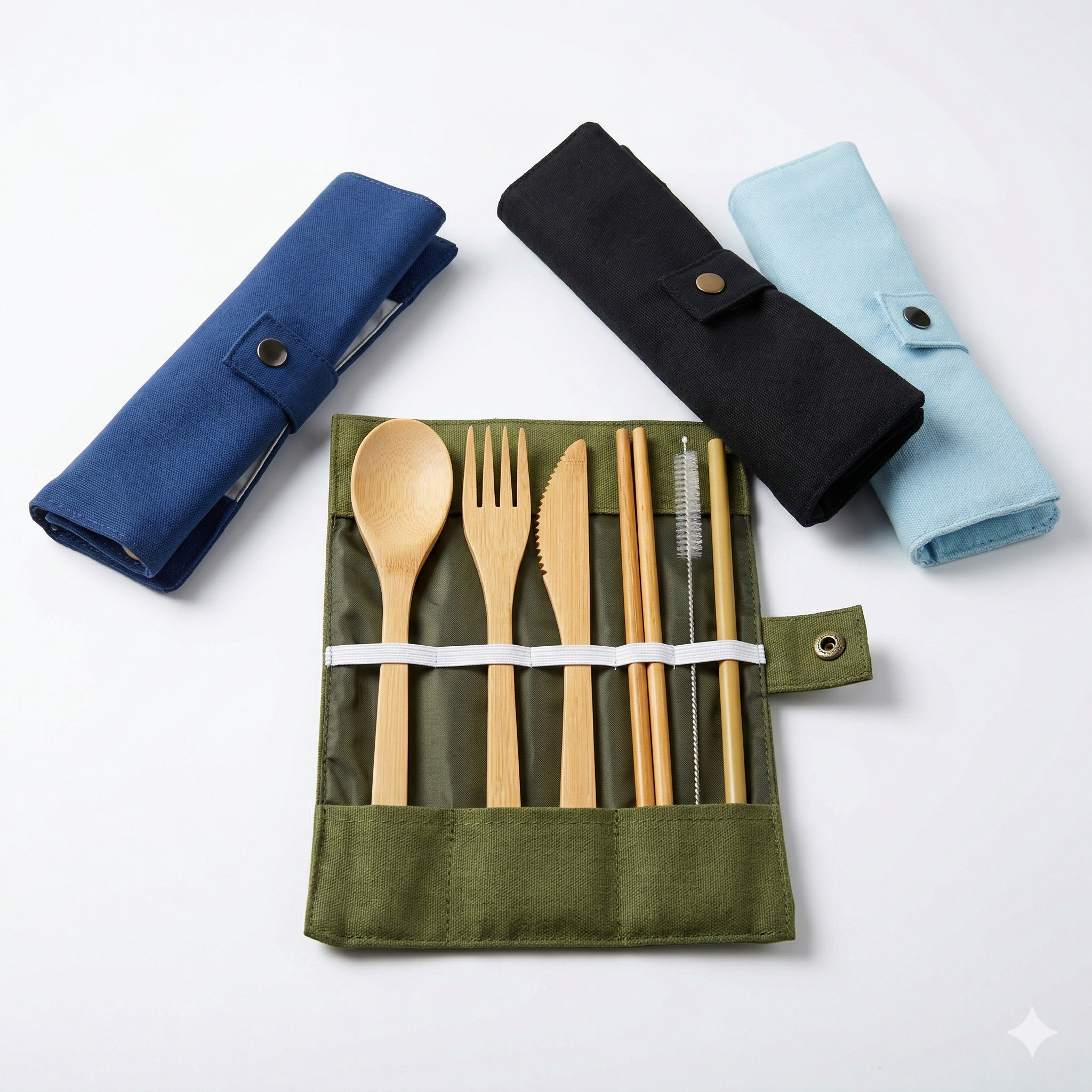 &Keep Bamboo Cutlery Set (Black)