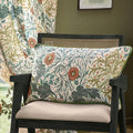 Seaweed Printed Velvet Cushion Stone / Sunflower (40 x 60 cm)