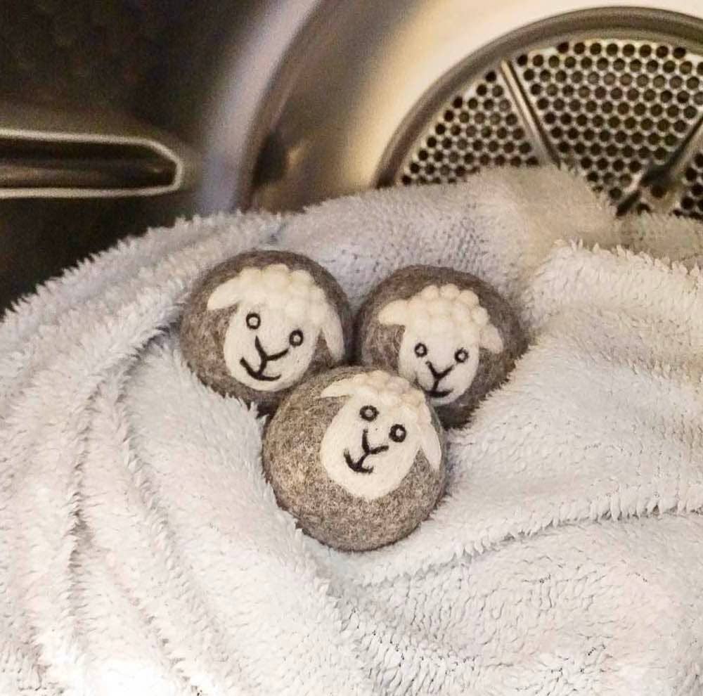 &Keep Wool Dryer Balls (Sheep - Set of 3 & Bag)