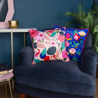 Floral Collage Illustrated Cushion (43 x 43 cm)