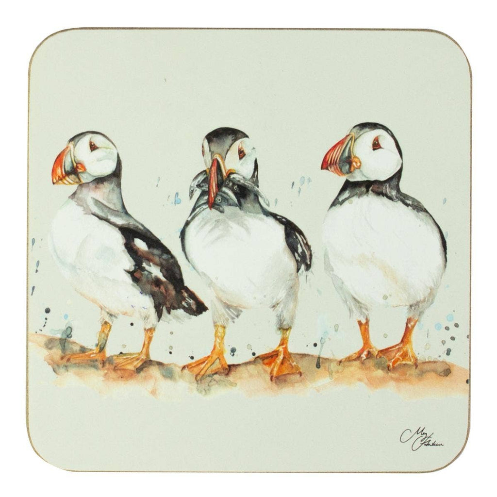 Meg Hawkins Puffin Trio Coasters (set of 4)