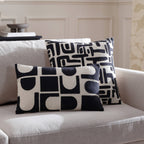 Brooke Embroidered Cotton Cushion Mono (45 x 45 cm)