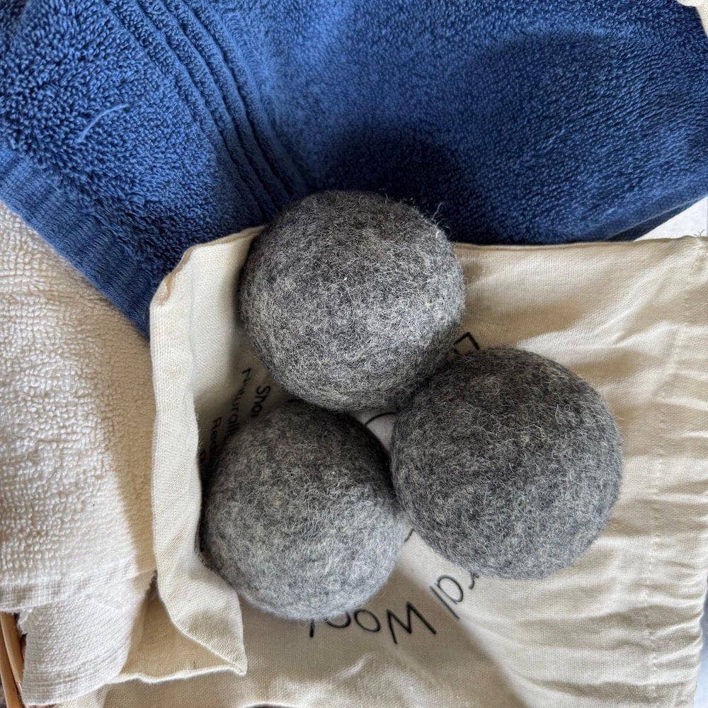 &Keep Wool Dryer Balls (Grey - Set of 3 & Bag)