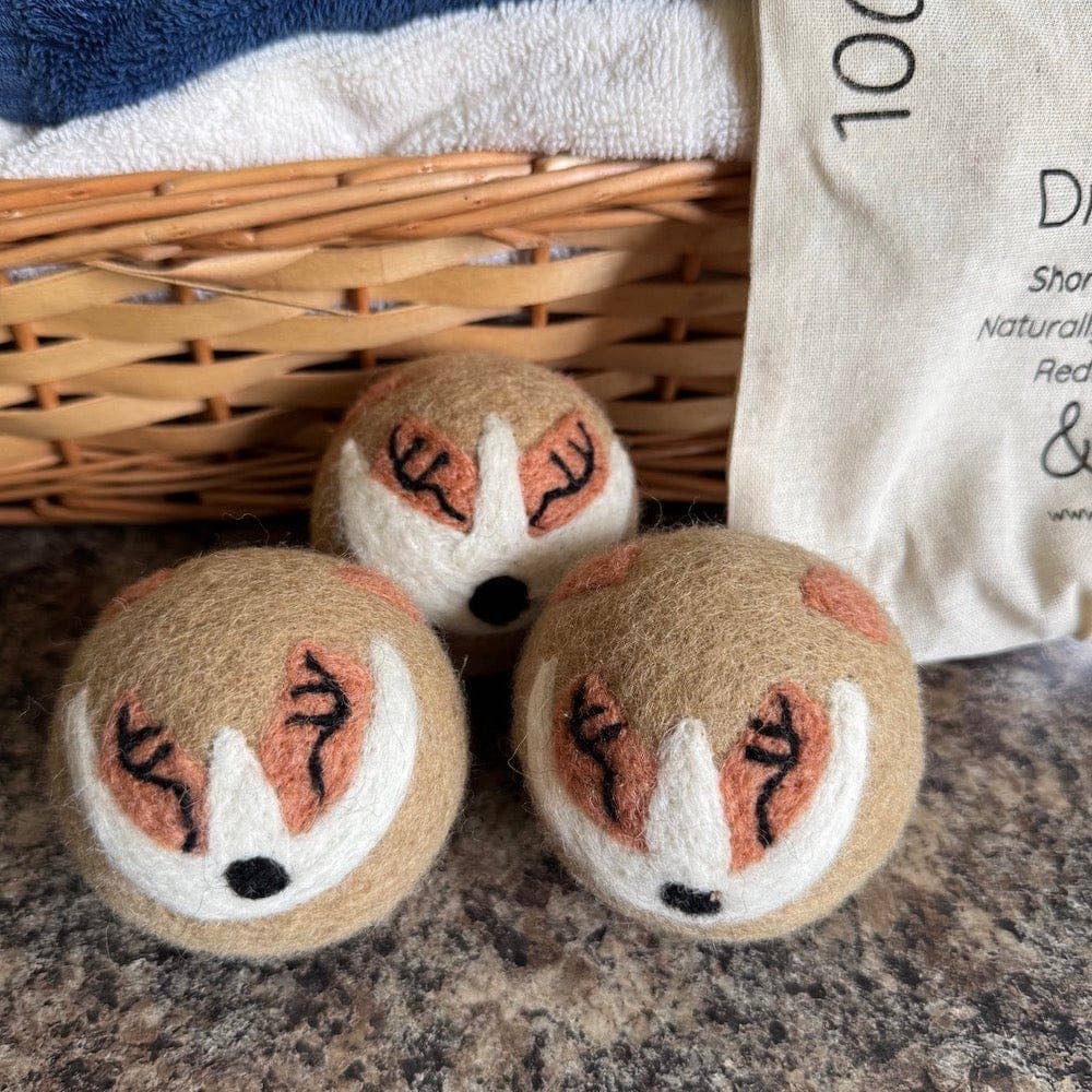 &Keep Wool Dryer Balls (Fox - Set of 3 & Bag)