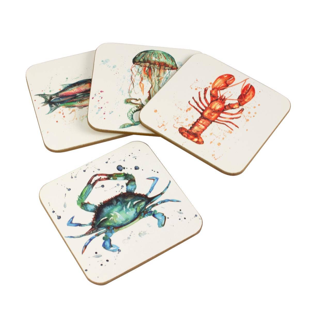 Meg Hawkins Coastal Creatures Coasters (Set of 4)