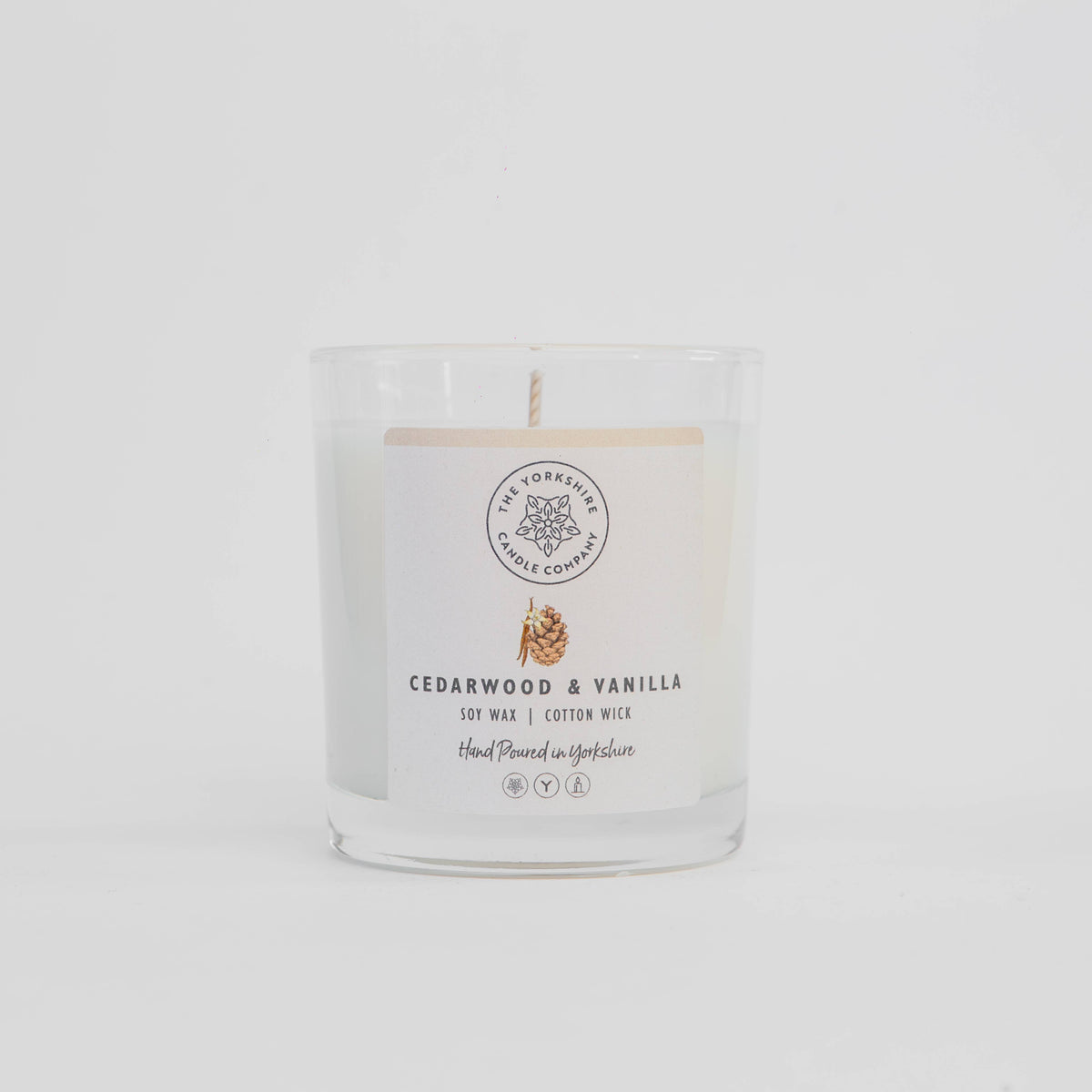 Cedarwood & Vanilla Glass Tumbler  | Scented Candle