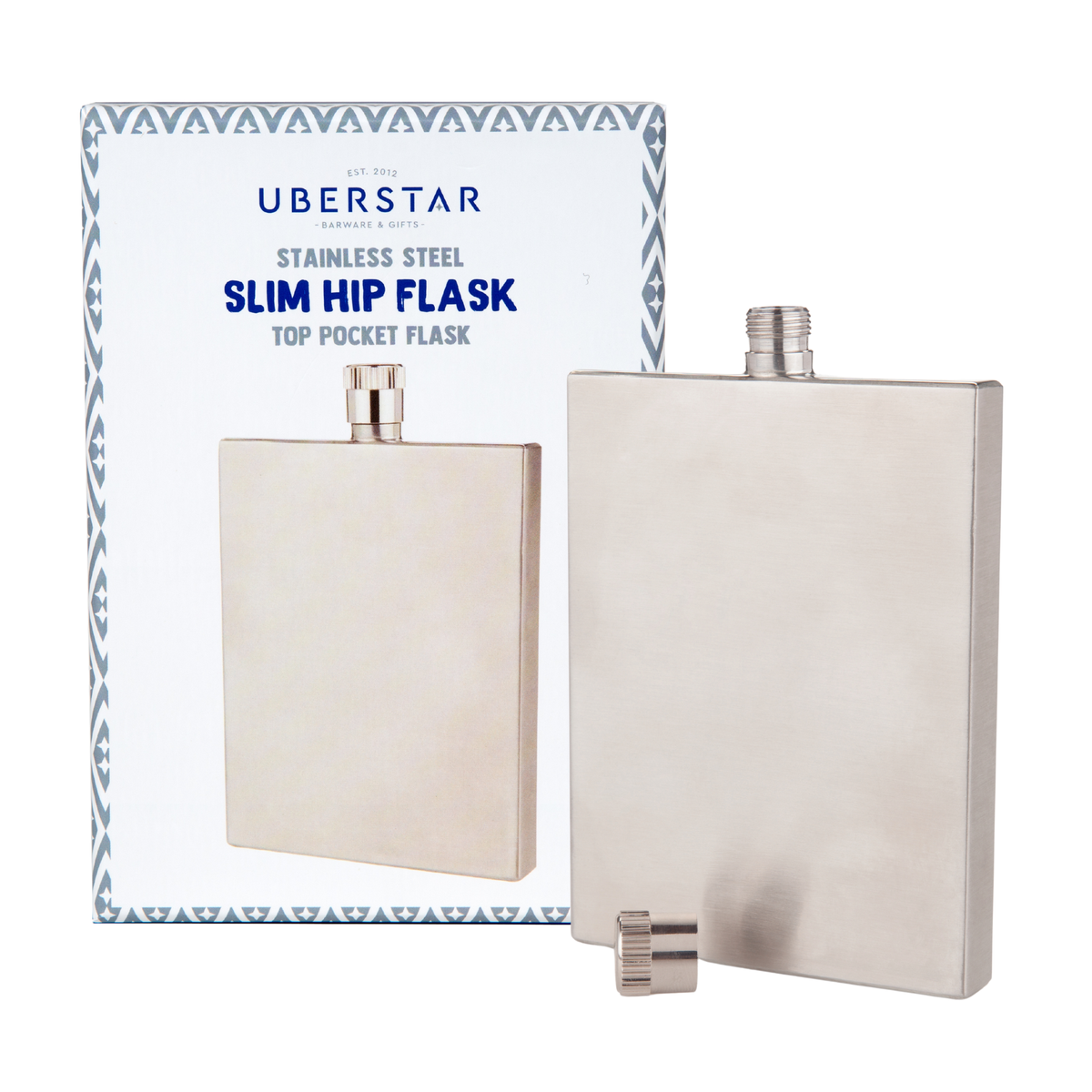Stainless Steel 3oz Slim Hip Flask