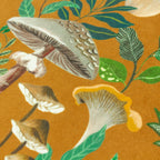 Wild Garden Mushroom Repeat Cushion Gold (43 x 43 cm)