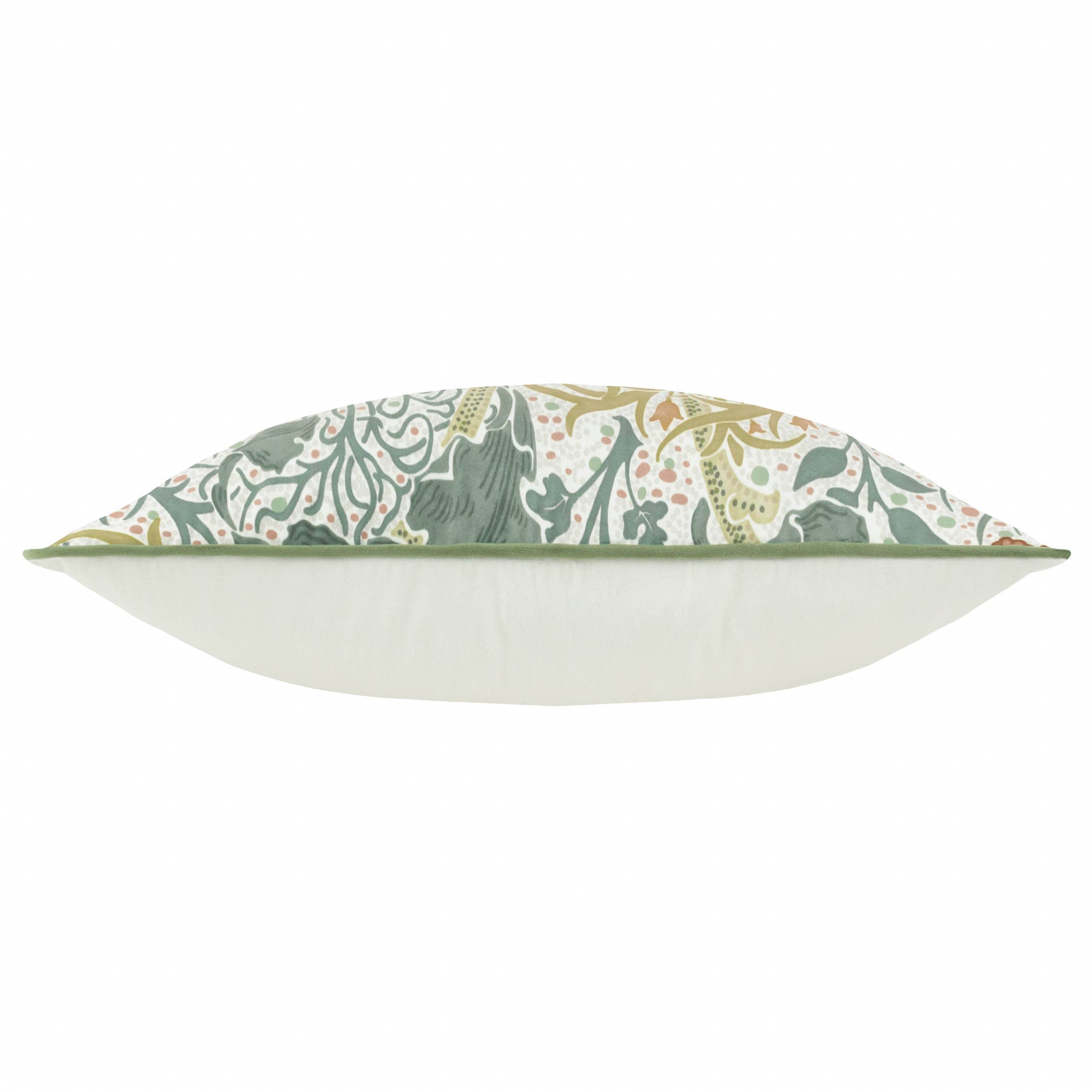 Seaweed Printed Velvet Cushion Stone / Sunflower (40 x 60 cm)
