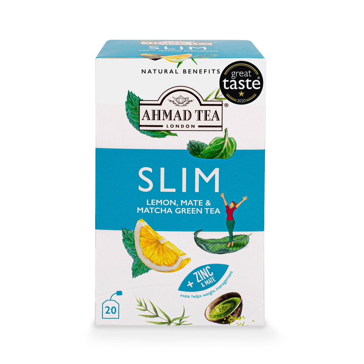 Lemon, Mate & Matcha Green Tea ''Slim'' Infusion - 20 Teabags