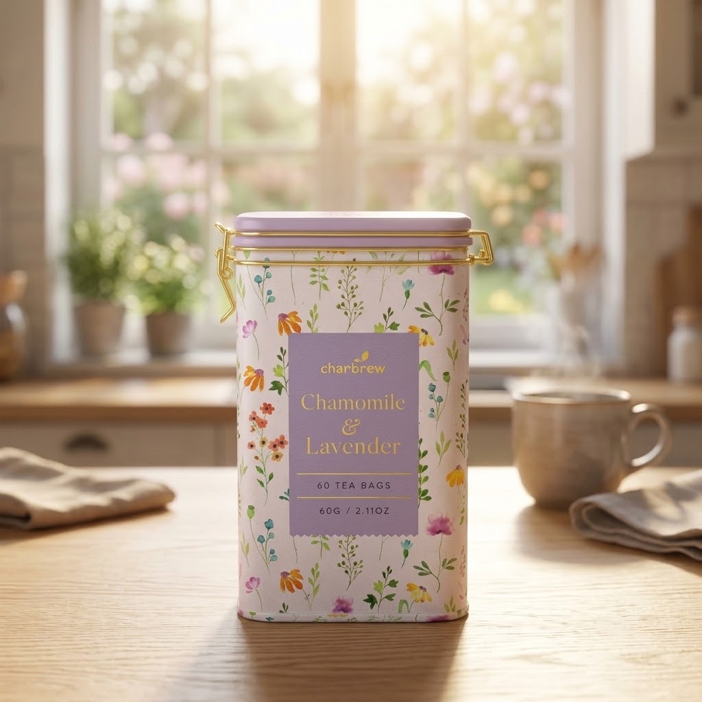 Wildflower Chamomile & Lavender Tea Tin - 60 Teabags