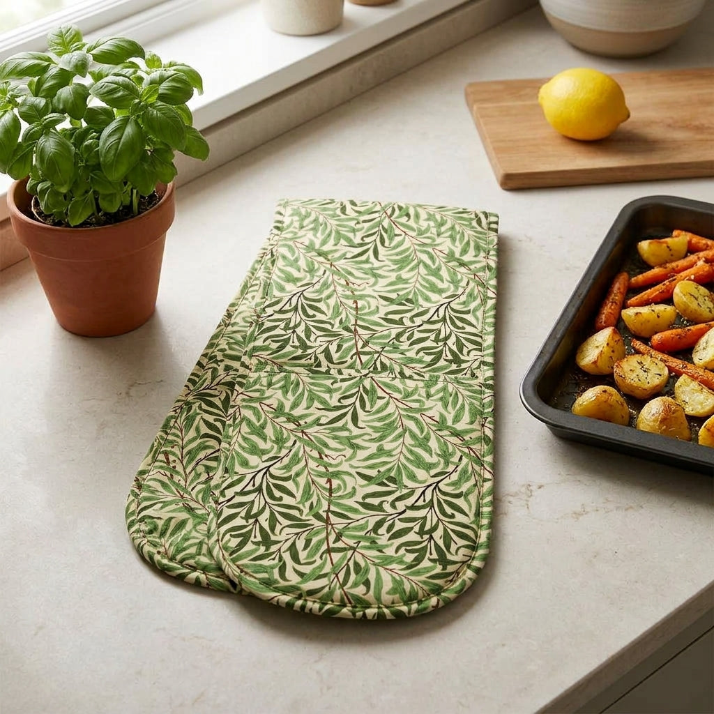 William Morris Willow Boughs Double Oven Glove