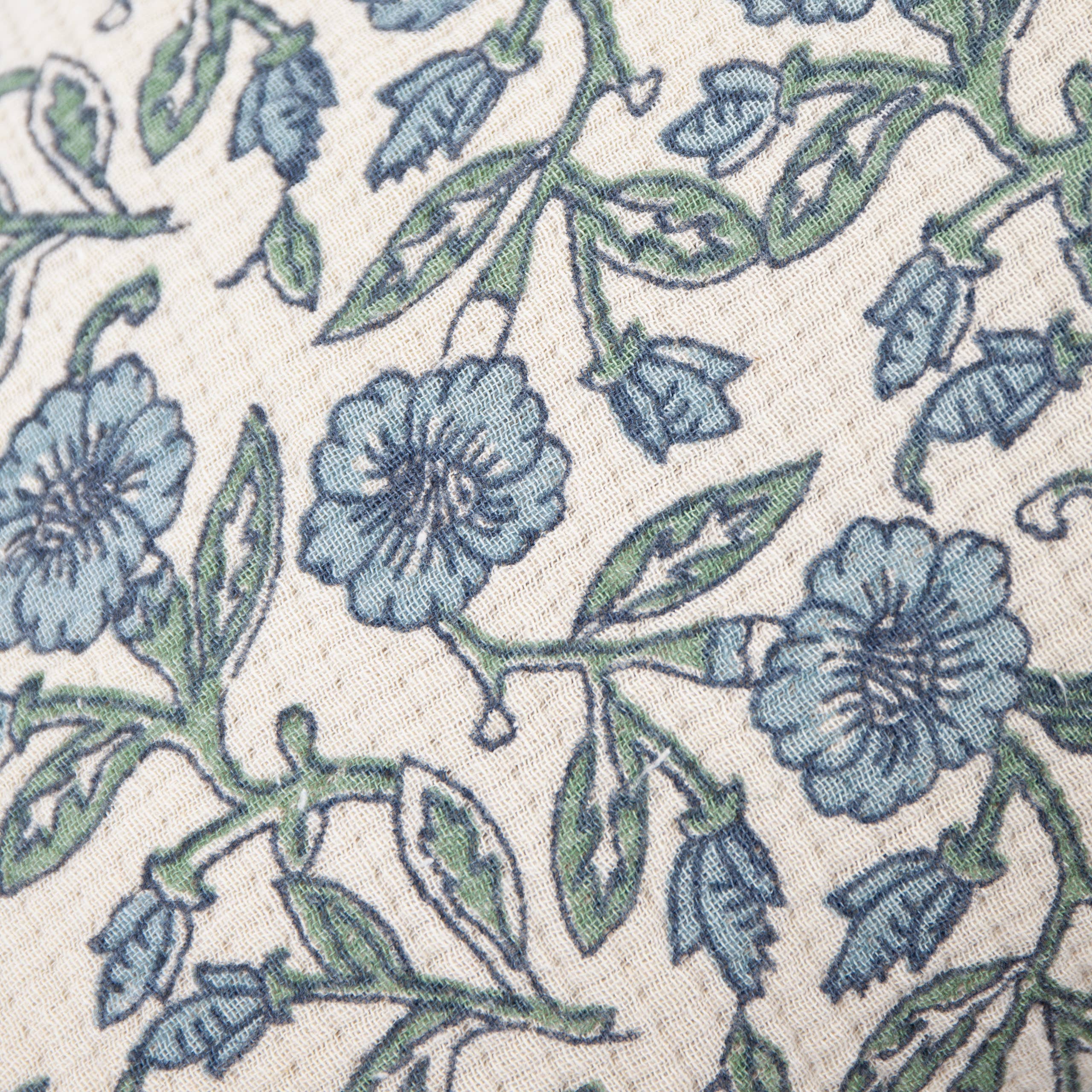 Delphine Floral Tasselled Cushion Delph Blue (40 x 60 cm)