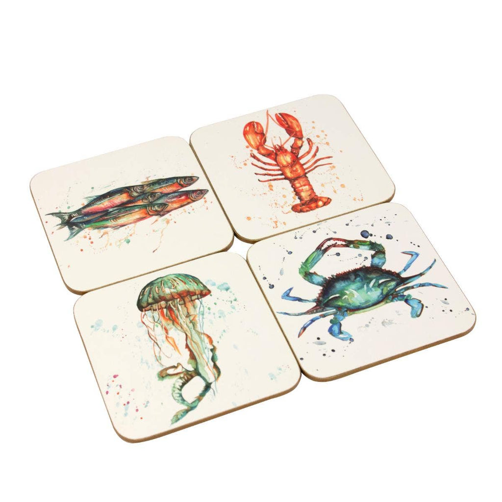 Meg Hawkins Coastal Creatures Coasters (Set of 4)