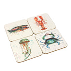 Meg Hawkins Coastal Creatures Coasters (Set of 4)