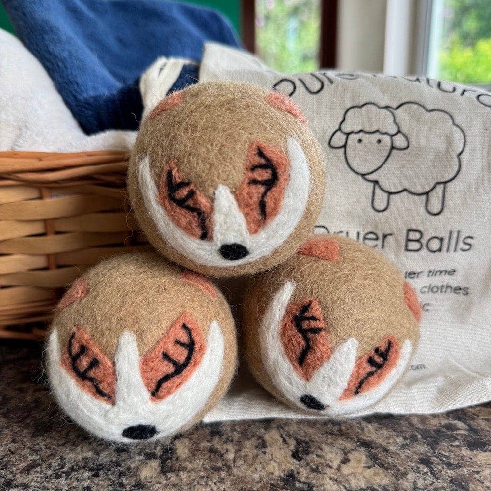&Keep Wool Dryer Balls (Fox - Set of 3 & Bag)
