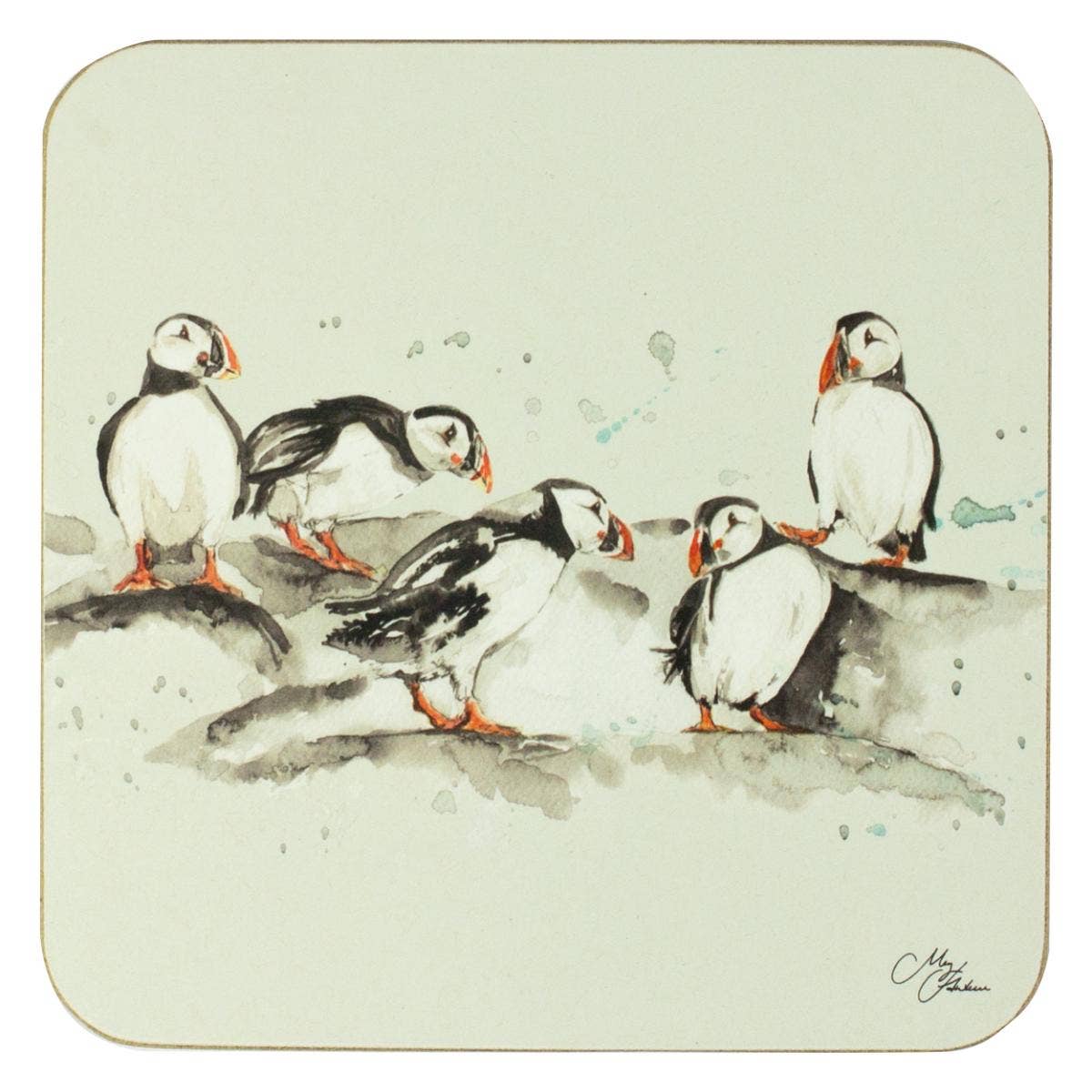 Meg Hawkins Puffin Coasters (set of 4)