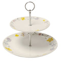 Pressed Flowers 2 Tier Cake Stand