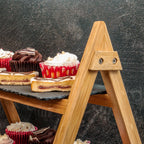 M&W 2 Tier Slate Cake Stand