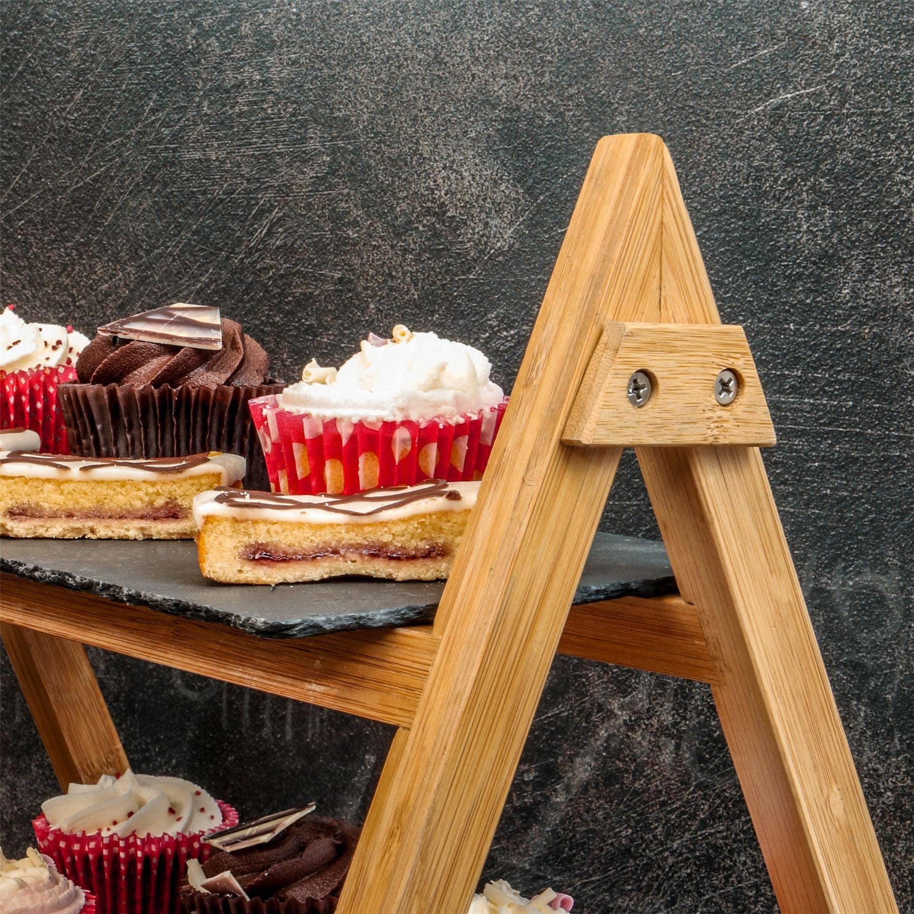 M&W 2 Tier Slate Cake Stand