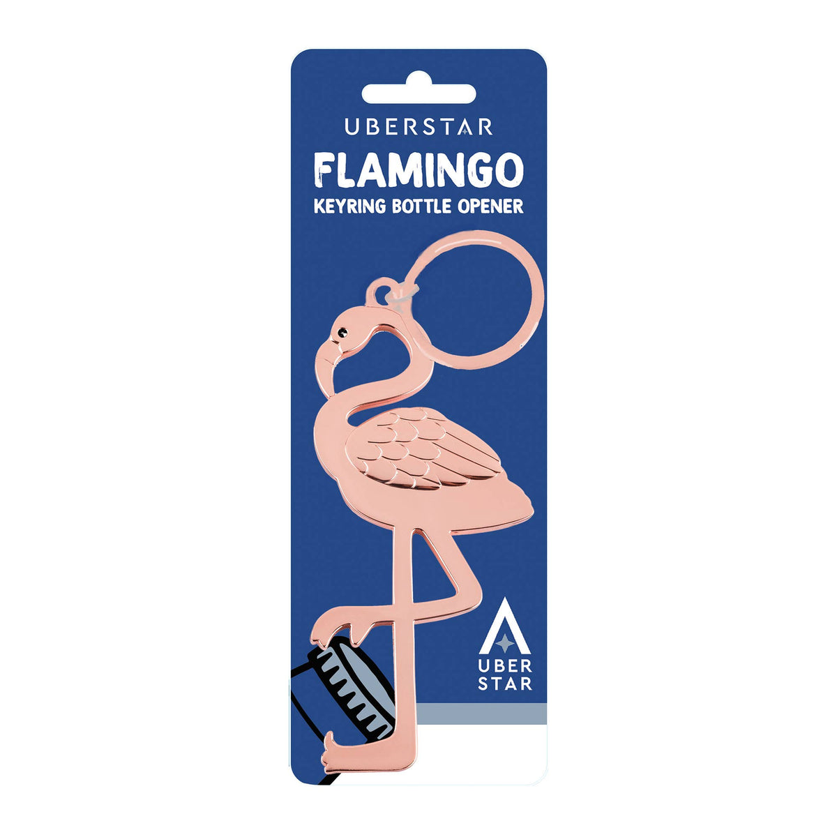 Flamingo Keyring Bottle Opener