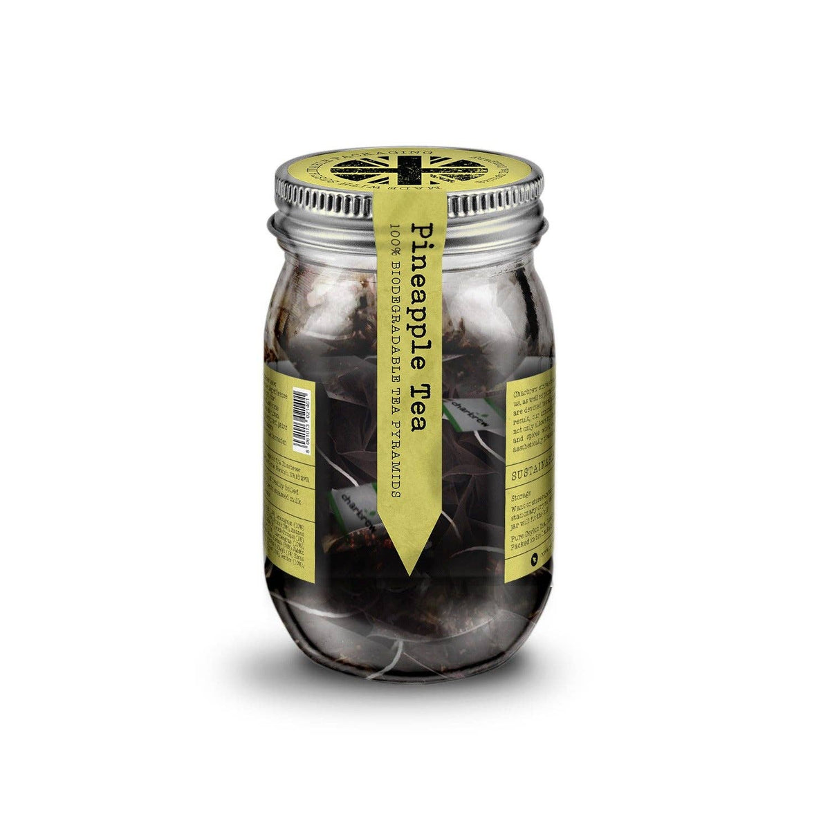 Pineapple Tea in Mason Jar - 16 Biodegradable Pyramid Bags