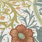 Seaweed Printed Velvet Cushion Stone / Sunflower (40 x 60 cm)