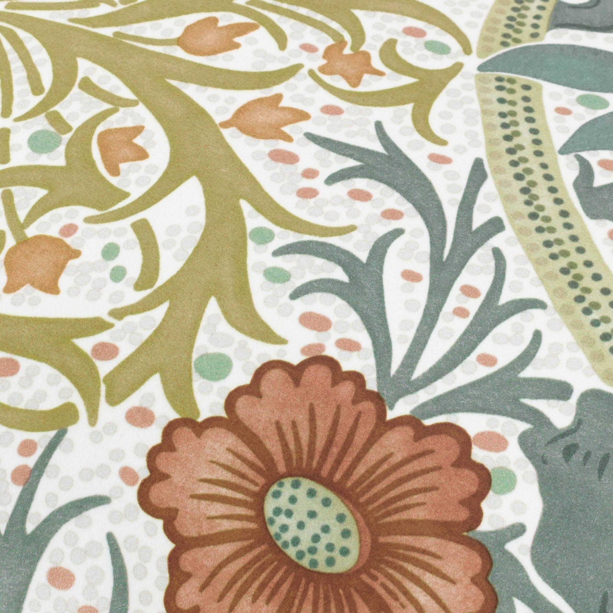 Seaweed Printed Velvet Cushion Stone / Sunflower (40 x 60 cm)