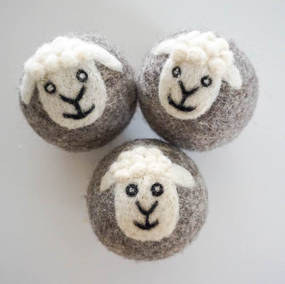 &Keep Wool Dryer Balls (Sheep - Set of 3 & Bag)
