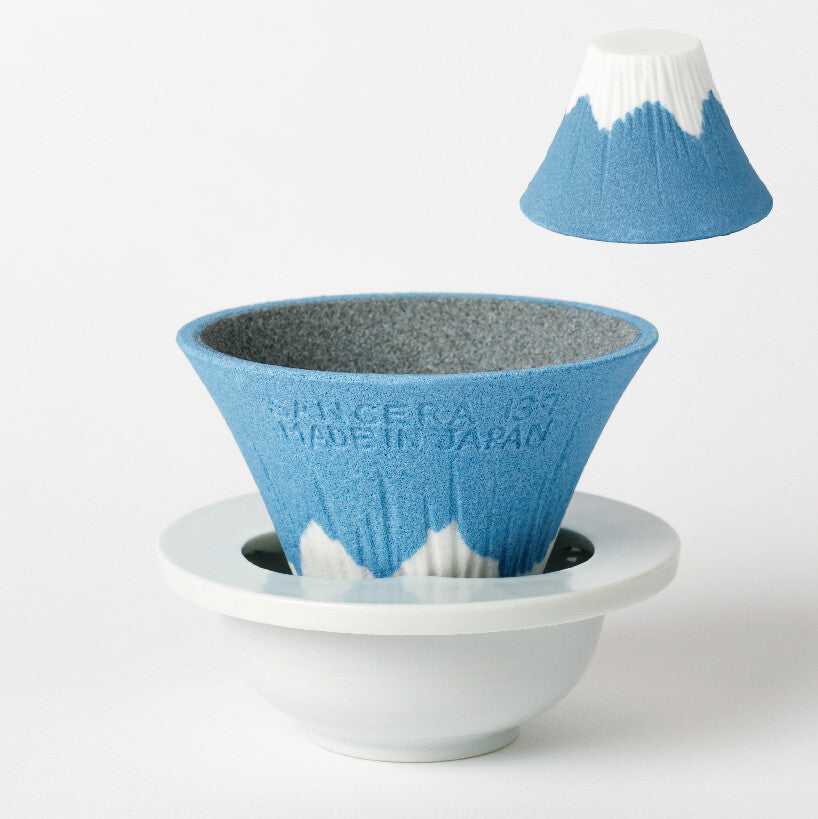 COFIL Mt.Fuji Ceramic Coffee Filter (Made in Japan) Blue