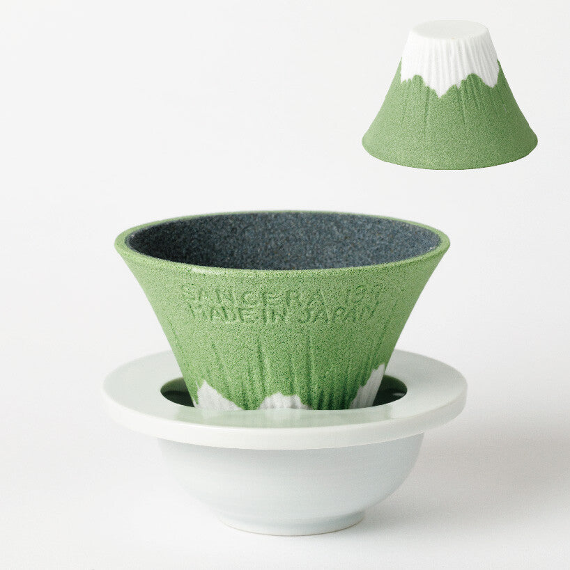 COFIL Mt.Fuji Ceramic Coffee Filter (Made in Japan) Green
