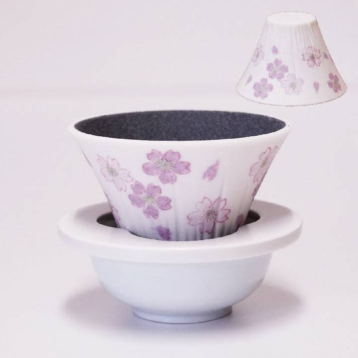 COFIL Mt.Fuji Ceramic Coffee Filter (Made in Japan) Spring Cherry Blossom