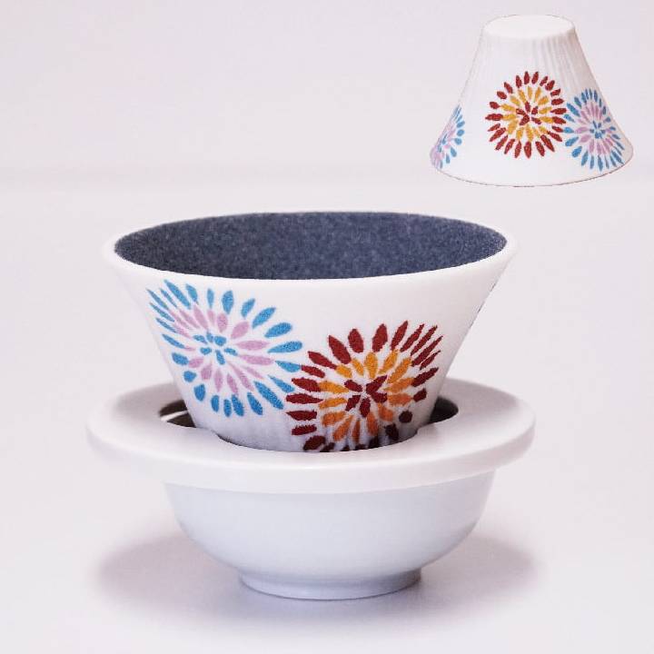 COFIL Mt.Fuji Ceramic Coffee Filter (Made in Japan) Summer Fireworks