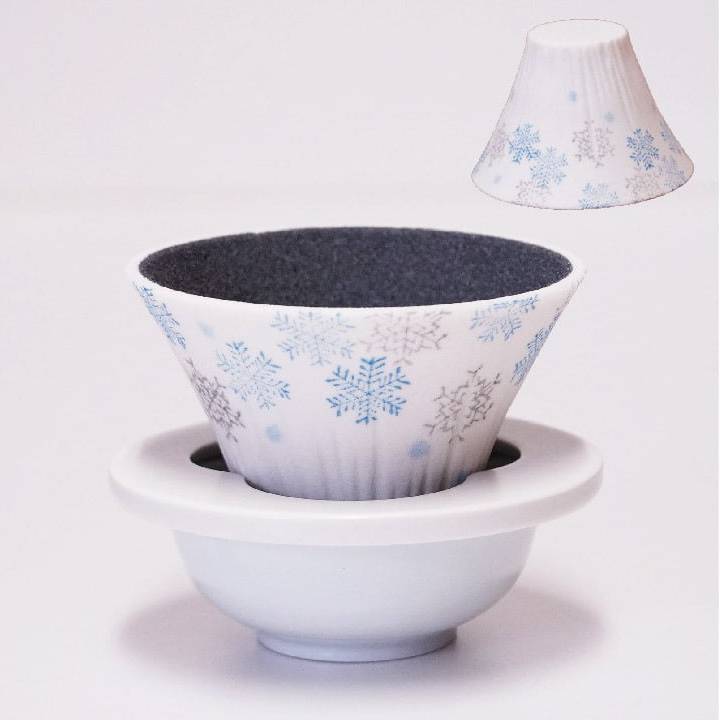 COFIL Mt.Fuji Ceramic Coffee Filter (Made in Japan) Winter Snow