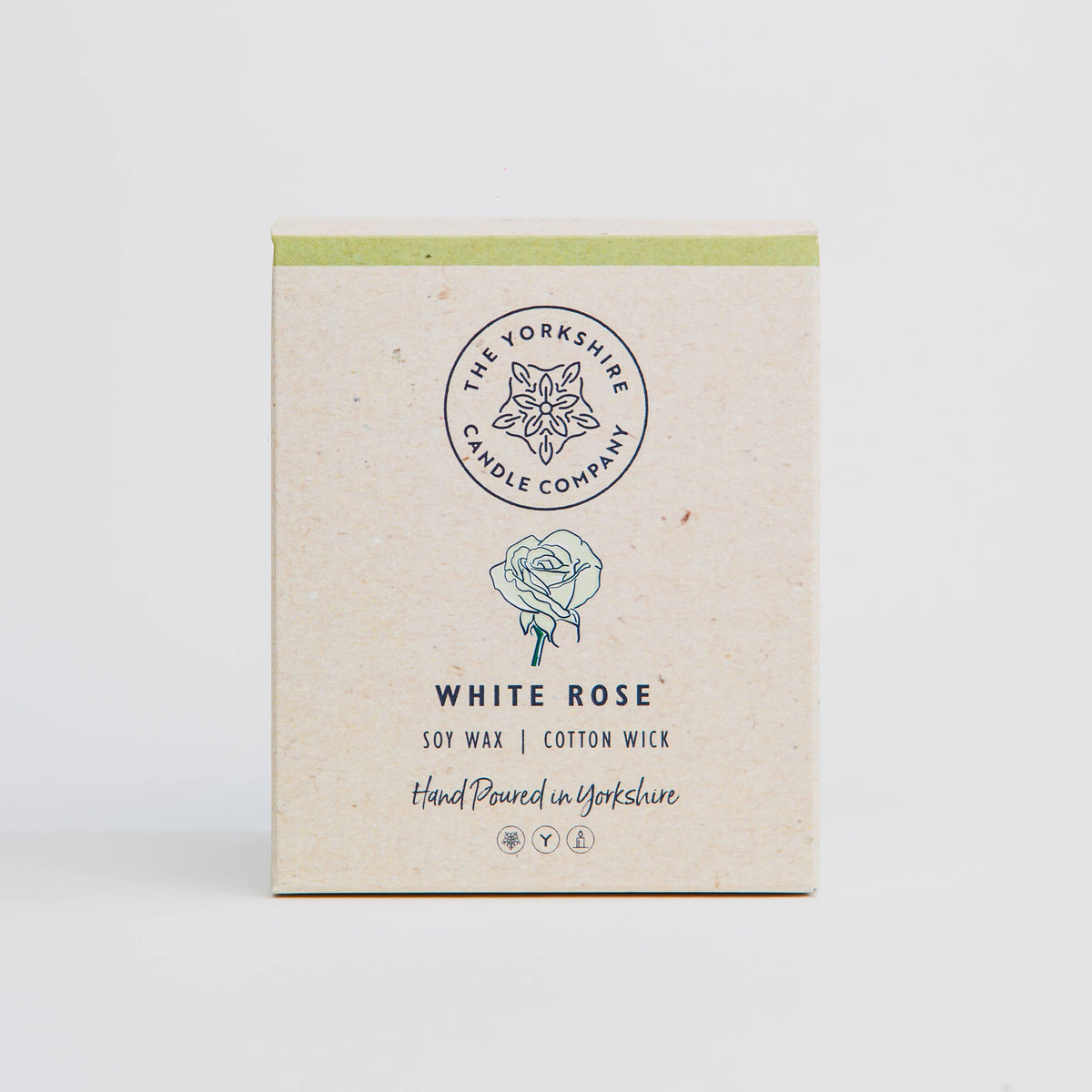 White Rose Glass Tumbler | Scented Candle | Soy Wax