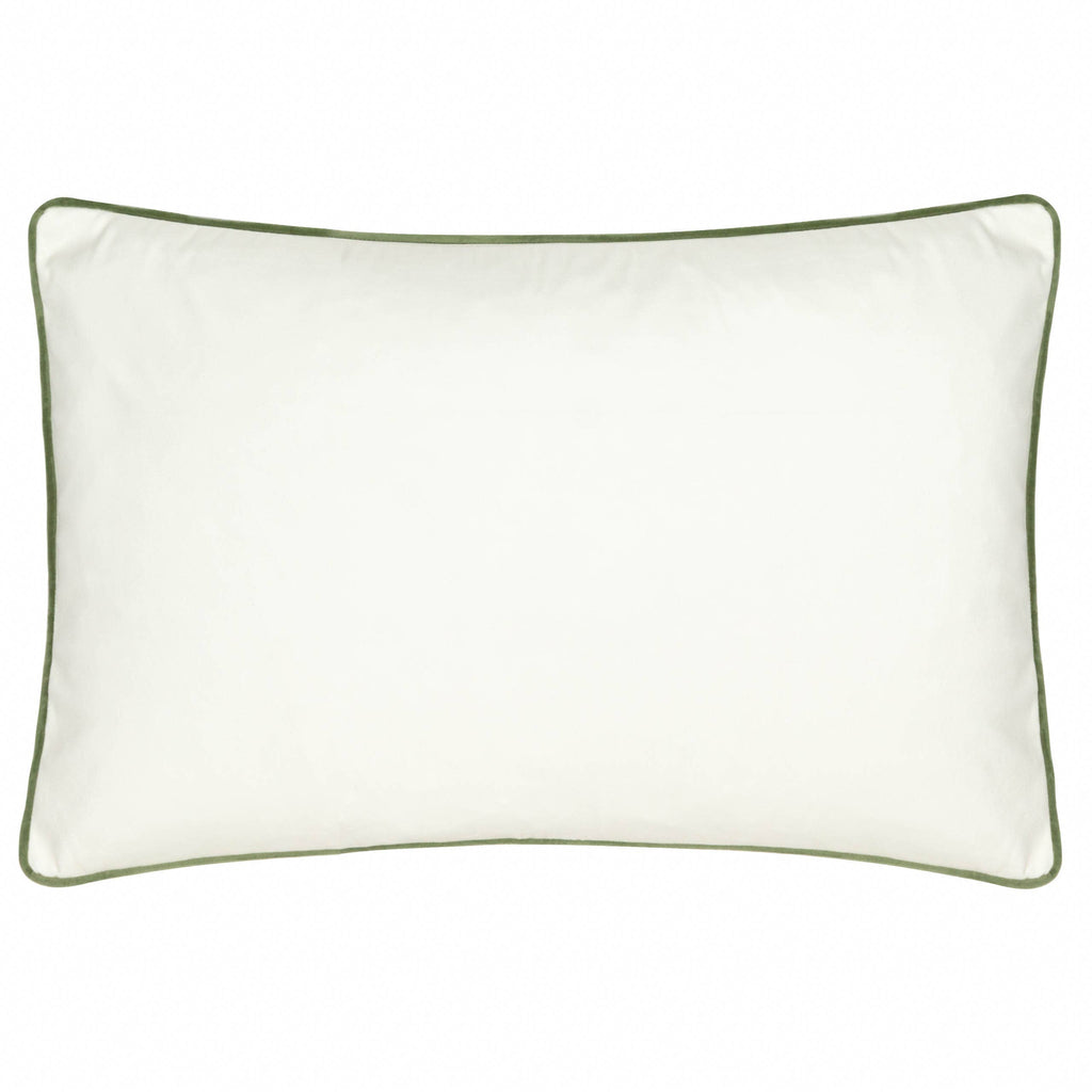 Seaweed Printed Velvet Cushion Stone / Sunflower (40 x 60 cm)