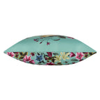 Midnight Garden Birds Outdoor Cushion Aqua (43 x 43 cm)