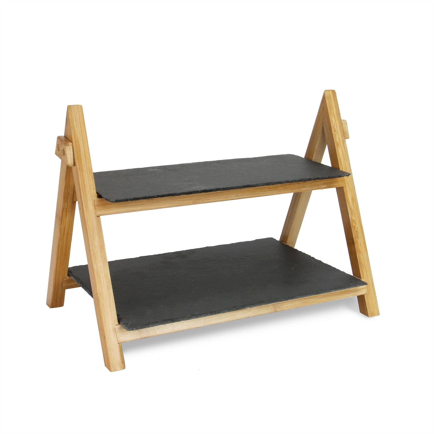 M&W 2 Tier Slate Cake Stand