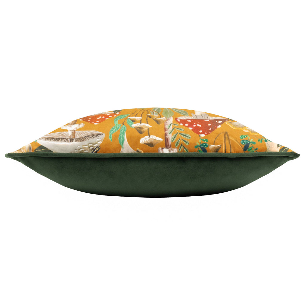 Wild Garden Mushroom Repeat Cushion Gold (43 x 43 cm)