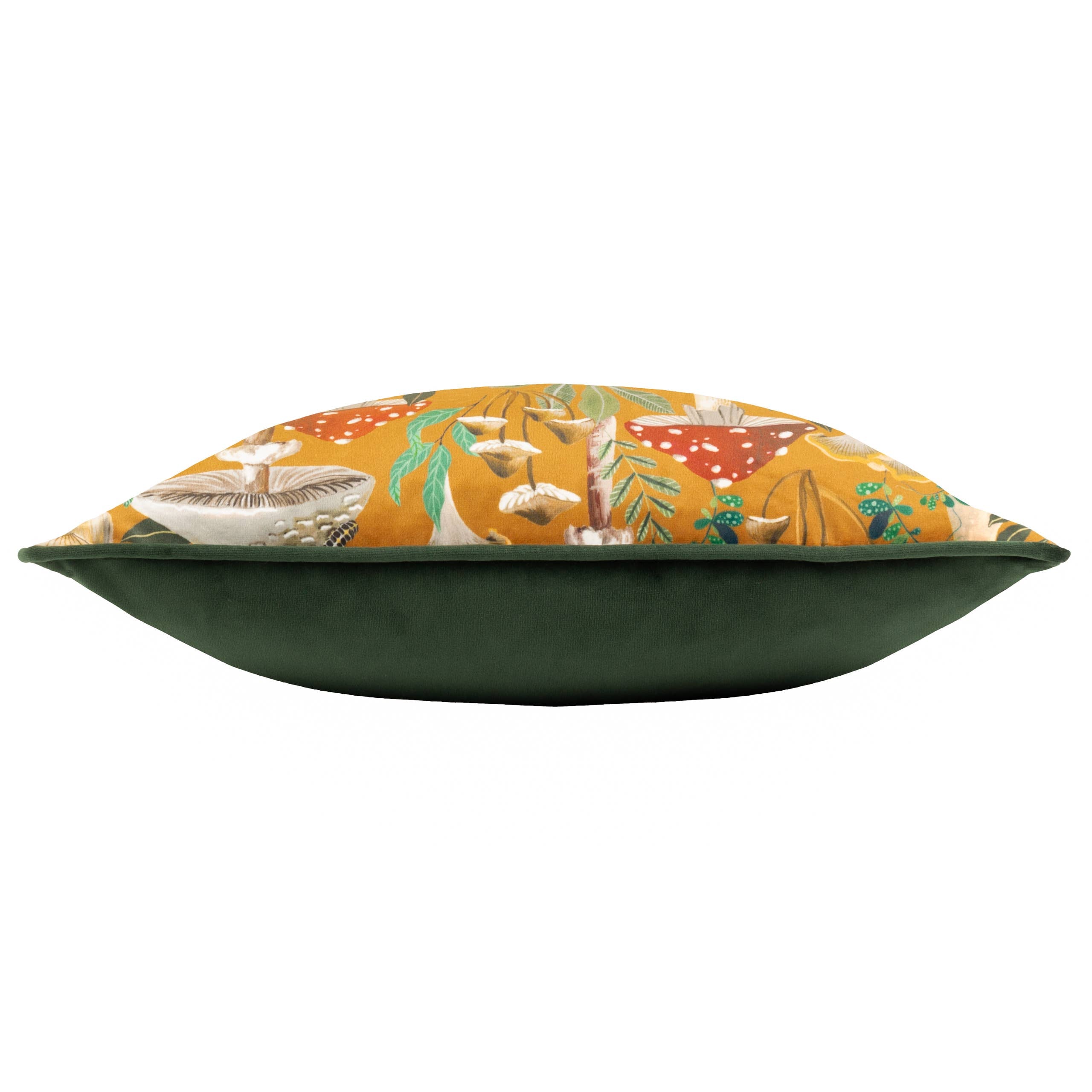 Wild Garden Mushroom Repeat Cushion Gold (43 x 43 cm)
