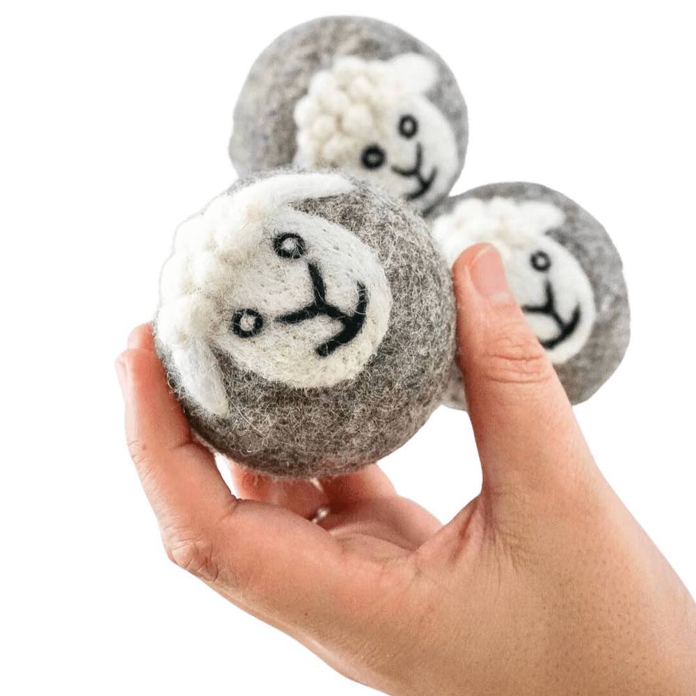 &Keep Wool Dryer Balls (Sheep - Set of 3 & Bag)